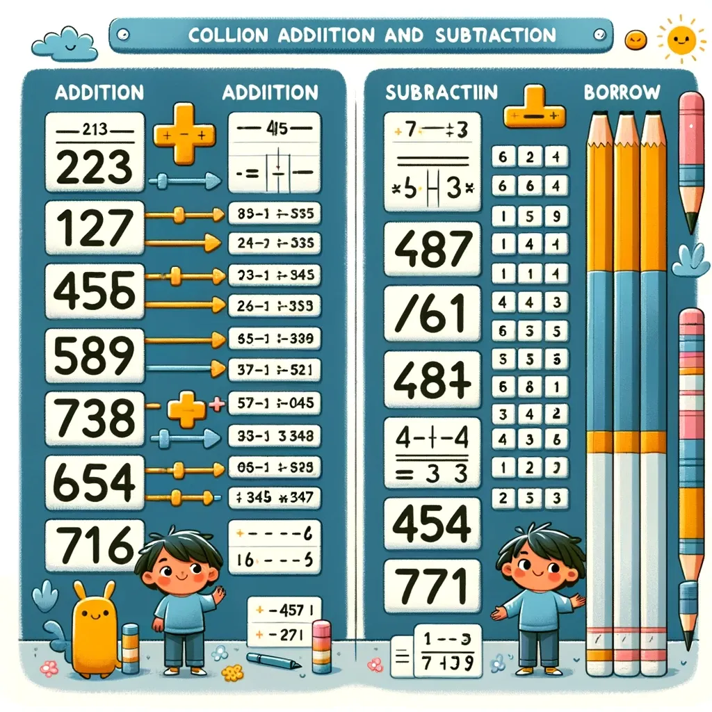 Математические тренажеры онлайн. Сложение и вычитание положительных чисел в столбик